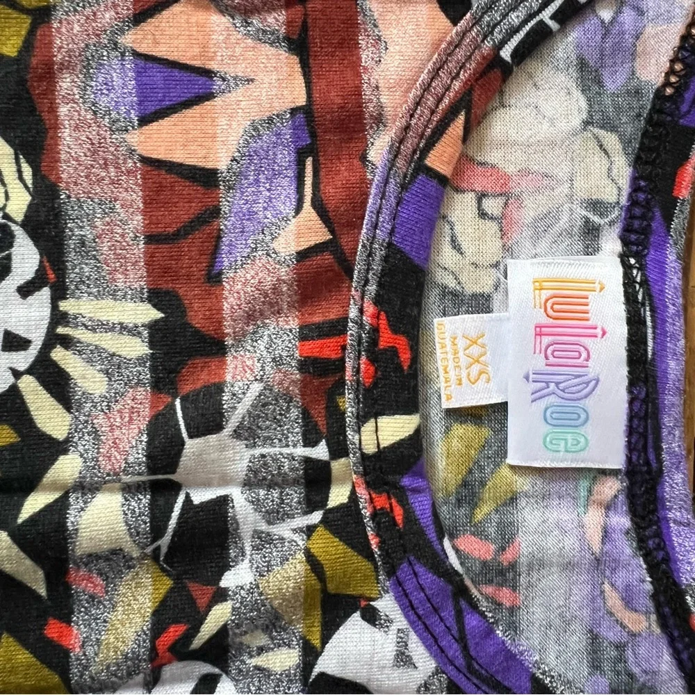 Lularoe Colorful Abstract Patterned Dress - Picture 4 of 5